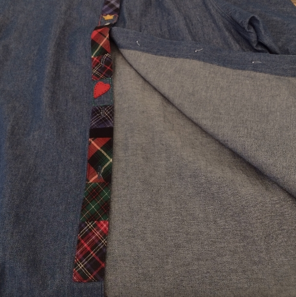 Susan Bristol Vintage Chambray Long Sleeve Embroidered Button Front Shirt Size L - Picture 3 of 11